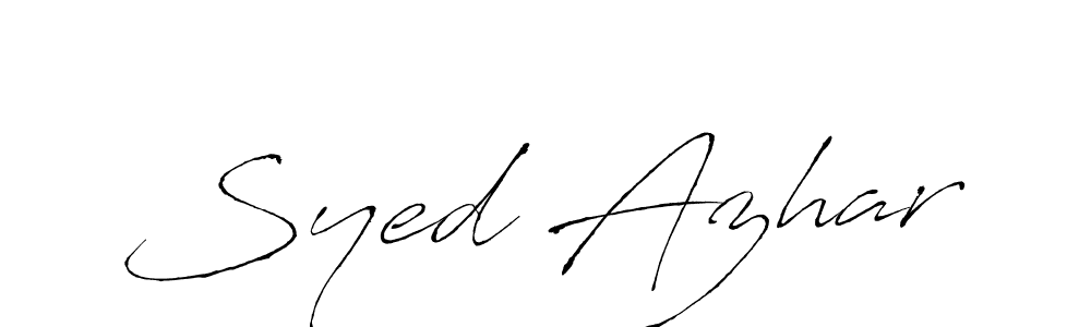 Similarly Antro_Vectra is the best handwritten signature design. Signature creator online .You can use it as an online autograph creator for name Syed Azhar. Syed Azhar signature style 6 images and pictures png