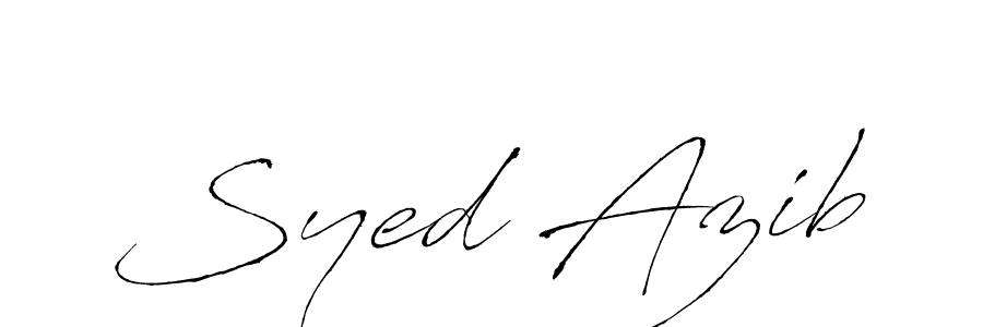 How to make Syed Azib signature? Antro_Vectra is a professional autograph style. Create handwritten signature for Syed Azib name. Syed Azib signature style 6 images and pictures png