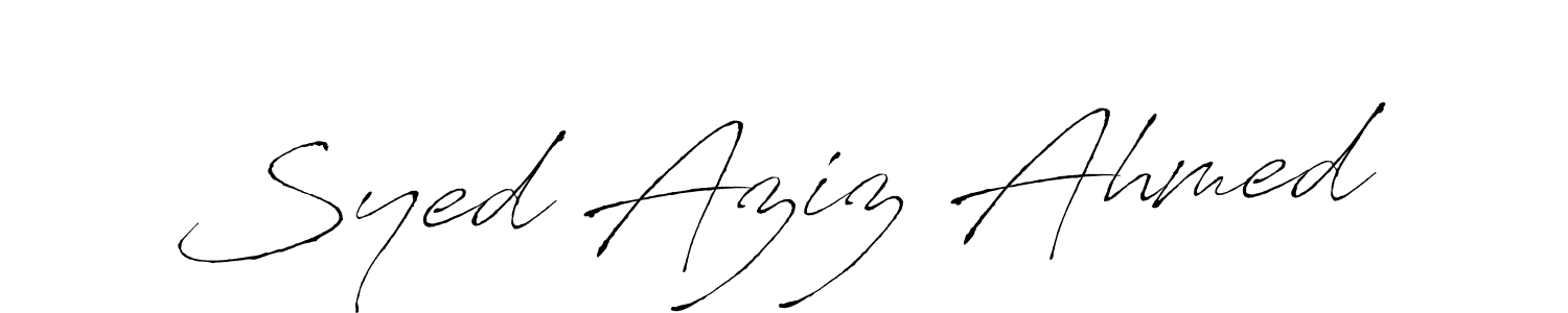 How to make Syed Aziz Ahmed signature? Antro_Vectra is a professional autograph style. Create handwritten signature for Syed Aziz Ahmed name. Syed Aziz Ahmed signature style 6 images and pictures png