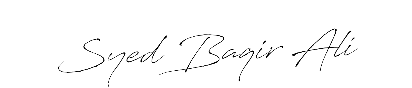 You should practise on your own different ways (Antro_Vectra) to write your name (Syed Baqir Ali) in signature. don't let someone else do it for you. Syed Baqir Ali signature style 6 images and pictures png