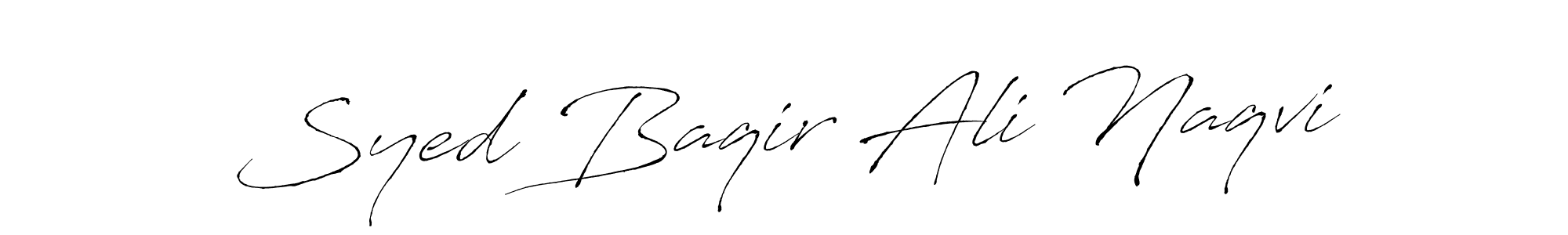 Antro_Vectra is a professional signature style that is perfect for those who want to add a touch of class to their signature. It is also a great choice for those who want to make their signature more unique. Get Syed Baqir Ali Naqvi name to fancy signature for free. Syed Baqir Ali Naqvi signature style 6 images and pictures png
