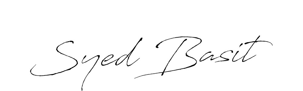 Use a signature maker to create a handwritten signature online. With this signature software, you can design (Antro_Vectra) your own signature for name Syed Basit. Syed Basit signature style 6 images and pictures png