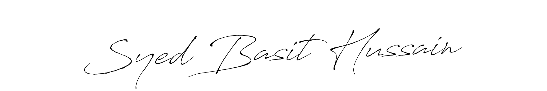 Make a beautiful signature design for name Syed Basit Hussain. With this signature (Antro_Vectra) style, you can create a handwritten signature for free. Syed Basit Hussain signature style 6 images and pictures png