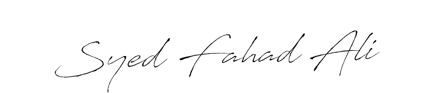 Create a beautiful signature design for name Syed Fahad Ali. With this signature (Antro_Vectra) fonts, you can make a handwritten signature for free. Syed Fahad Ali signature style 6 images and pictures png