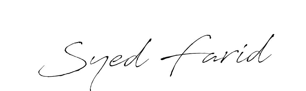 Also we have Syed Farid name is the best signature style. Create professional handwritten signature collection using Antro_Vectra autograph style. Syed Farid signature style 6 images and pictures png