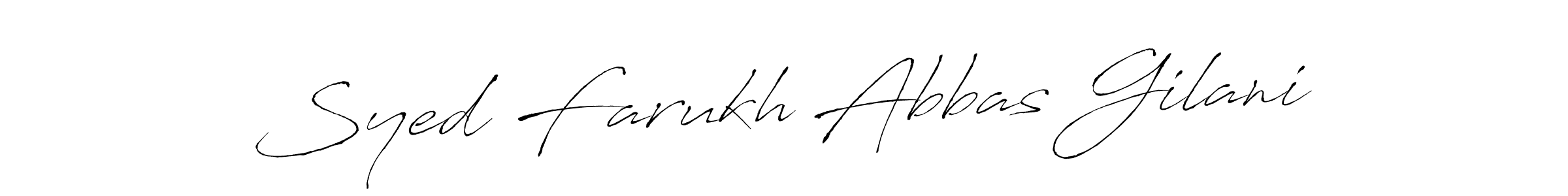 Similarly Antro_Vectra is the best handwritten signature design. Signature creator online .You can use it as an online autograph creator for name Syed Farukh Abbas Gilani. Syed Farukh Abbas Gilani signature style 6 images and pictures png
