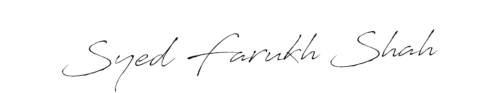 Syed Farukh Shah stylish signature style. Best Handwritten Sign (Antro_Vectra) for my name. Handwritten Signature Collection Ideas for my name Syed Farukh Shah. Syed Farukh Shah signature style 6 images and pictures png