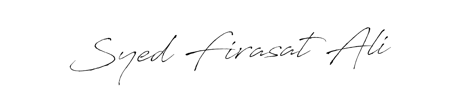 Antro_Vectra is a professional signature style that is perfect for those who want to add a touch of class to their signature. It is also a great choice for those who want to make their signature more unique. Get Syed Firasat Ali name to fancy signature for free. Syed Firasat Ali signature style 6 images and pictures png