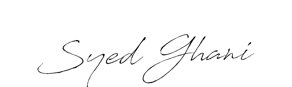 Make a beautiful signature design for name Syed Ghani. With this signature (Antro_Vectra) style, you can create a handwritten signature for free. Syed Ghani signature style 6 images and pictures png