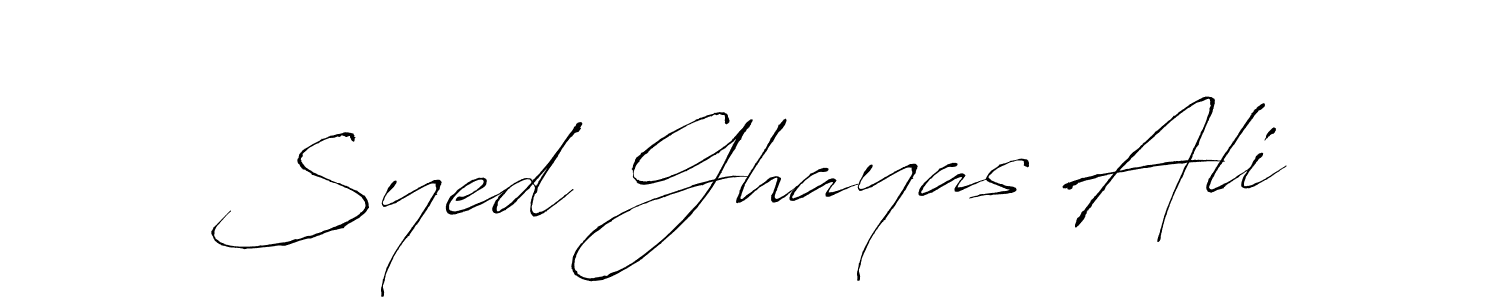 Use a signature maker to create a handwritten signature online. With this signature software, you can design (Antro_Vectra) your own signature for name Syed Ghayas Ali. Syed Ghayas Ali signature style 6 images and pictures png