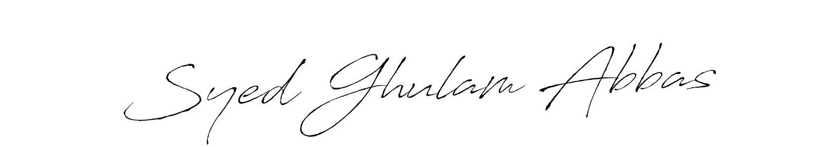 How to make Syed Ghulam Abbas signature? Antro_Vectra is a professional autograph style. Create handwritten signature for Syed Ghulam Abbas name. Syed Ghulam Abbas signature style 6 images and pictures png