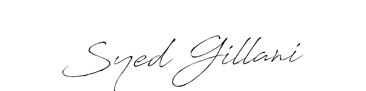 Design your own signature with our free online signature maker. With this signature software, you can create a handwritten (Antro_Vectra) signature for name Syed Gillani. Syed Gillani signature style 6 images and pictures png