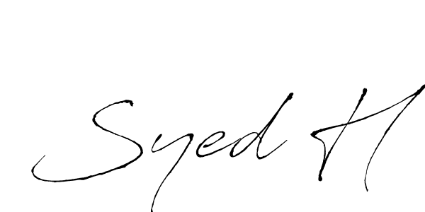 Also You can easily find your signature by using the search form. We will create Syed H name handwritten signature images for you free of cost using Antro_Vectra sign style. Syed H signature style 6 images and pictures png
