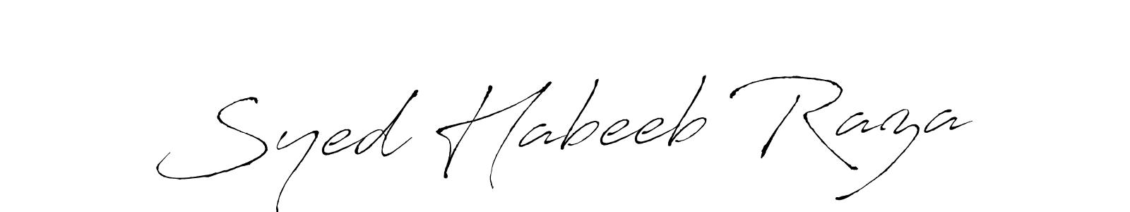 Design your own signature with our free online signature maker. With this signature software, you can create a handwritten (Antro_Vectra) signature for name Syed Habeeb Raza. Syed Habeeb Raza signature style 6 images and pictures png