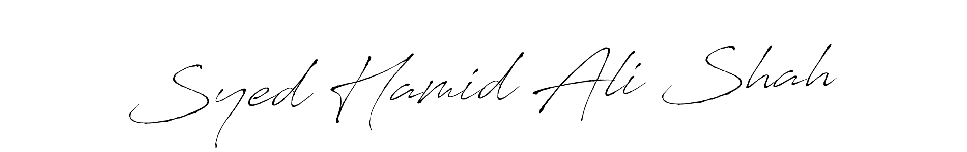 Syed Hamid Ali Shah stylish signature style. Best Handwritten Sign (Antro_Vectra) for my name. Handwritten Signature Collection Ideas for my name Syed Hamid Ali Shah. Syed Hamid Ali Shah signature style 6 images and pictures png