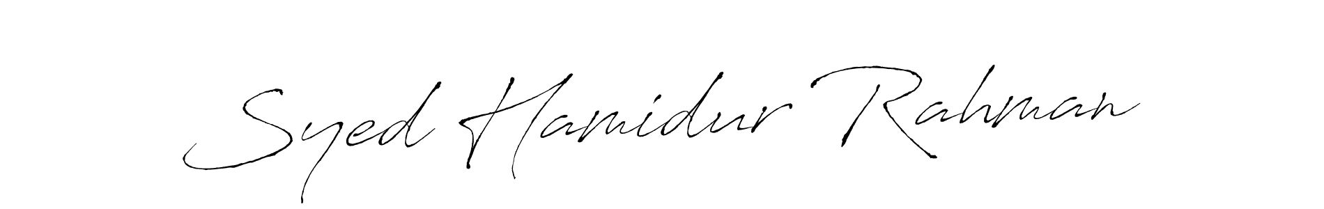 Create a beautiful signature design for name Syed Hamidur Rahman. With this signature (Antro_Vectra) fonts, you can make a handwritten signature for free. Syed Hamidur Rahman signature style 6 images and pictures png