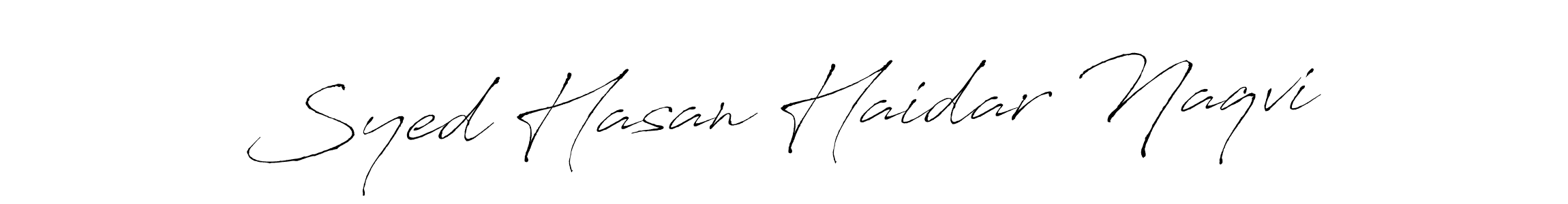 Use a signature maker to create a handwritten signature online. With this signature software, you can design (Antro_Vectra) your own signature for name Syed Hasan Haidar Naqvi. Syed Hasan Haidar Naqvi signature style 6 images and pictures png