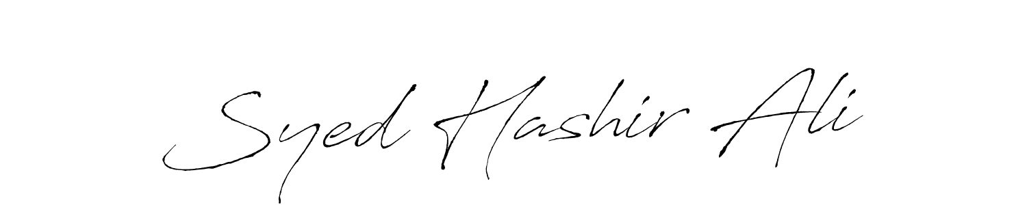 How to make Syed Hashir Ali name signature. Use Antro_Vectra style for creating short signs online. This is the latest handwritten sign. Syed Hashir Ali signature style 6 images and pictures png