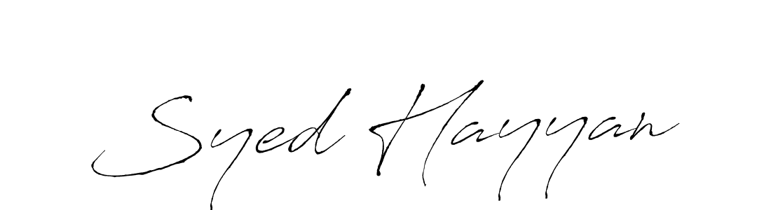 Design your own signature with our free online signature maker. With this signature software, you can create a handwritten (Antro_Vectra) signature for name Syed Hayyan. Syed Hayyan signature style 6 images and pictures png