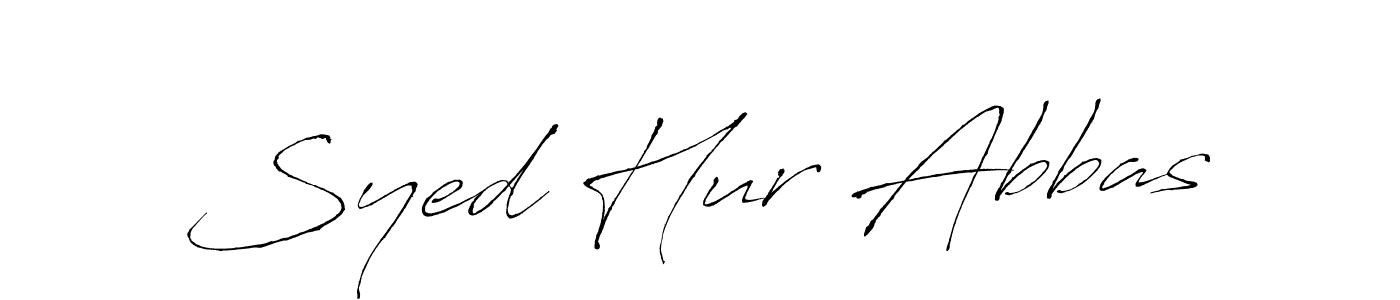 How to make Syed Hur Abbas signature? Antro_Vectra is a professional autograph style. Create handwritten signature for Syed Hur Abbas name. Syed Hur Abbas signature style 6 images and pictures png