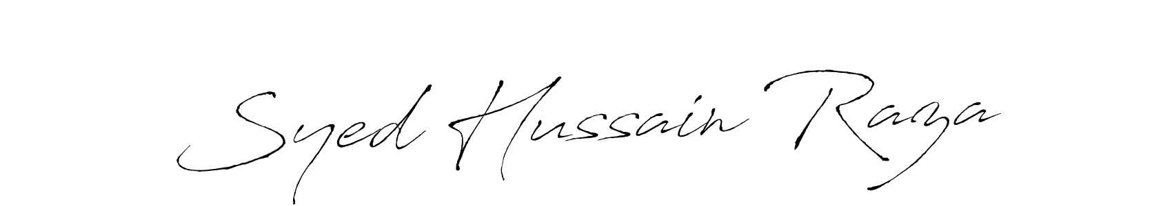 How to make Syed Hussain Raza name signature. Use Antro_Vectra style for creating short signs online. This is the latest handwritten sign. Syed Hussain Raza signature style 6 images and pictures png