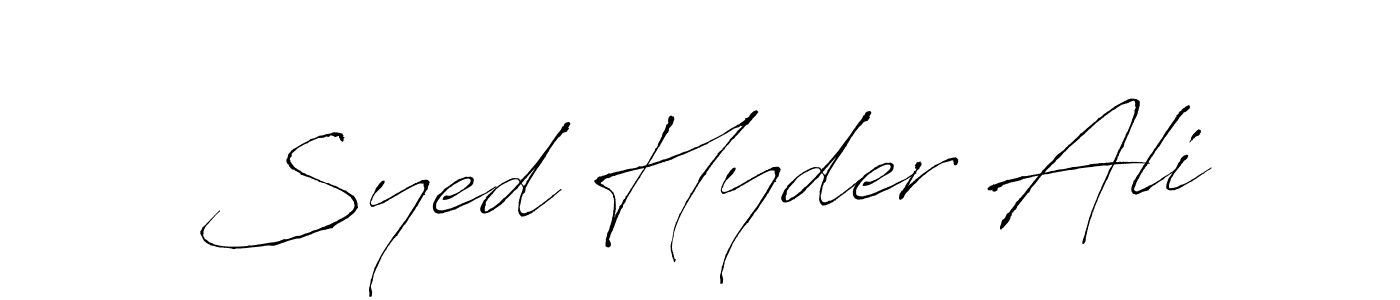 Make a beautiful signature design for name Syed Hyder Ali. With this signature (Antro_Vectra) style, you can create a handwritten signature for free. Syed Hyder Ali signature style 6 images and pictures png