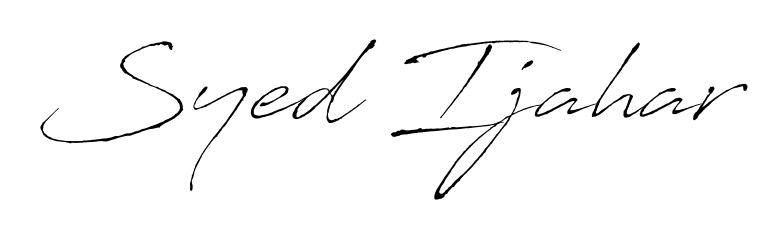 Build your personal autograph collection for name Syed Ijahar with Antro_Vectra design. Browse, select, and save your favorites. Syed Ijahar signature style 6 images and pictures png