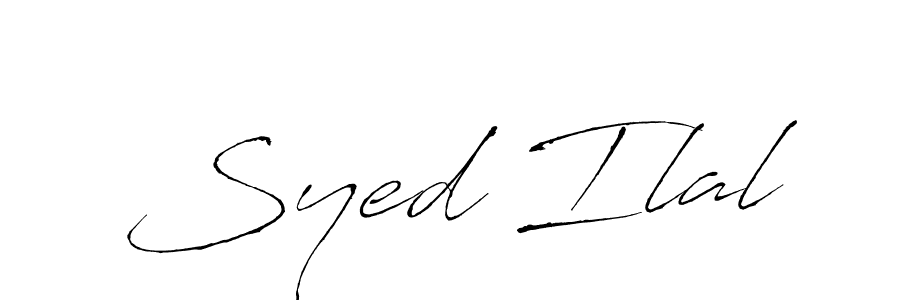 How to make Syed Ilal name signature. Use Antro_Vectra style for creating short signs online. This is the latest handwritten sign. Syed Ilal signature style 6 images and pictures png