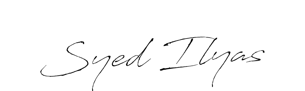 How to make Syed Ilyas name signature. Use Antro_Vectra style for creating short signs online. This is the latest handwritten sign. Syed Ilyas signature style 6 images and pictures png