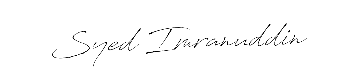 Make a beautiful signature design for name Syed Imranuddin. With this signature (Antro_Vectra) style, you can create a handwritten signature for free. Syed Imranuddin signature style 6 images and pictures png