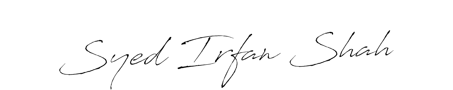Syed Irfan Shah stylish signature style. Best Handwritten Sign (Antro_Vectra) for my name. Handwritten Signature Collection Ideas for my name Syed Irfan Shah. Syed Irfan Shah signature style 6 images and pictures png