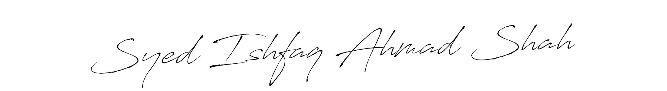 This is the best signature style for the Syed Ishfaq Ahmad Shah name. Also you like these signature font (Antro_Vectra). Mix name signature. Syed Ishfaq Ahmad Shah signature style 6 images and pictures png