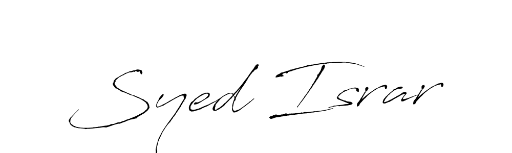 How to make Syed Israr name signature. Use Antro_Vectra style for creating short signs online. This is the latest handwritten sign. Syed Israr signature style 6 images and pictures png