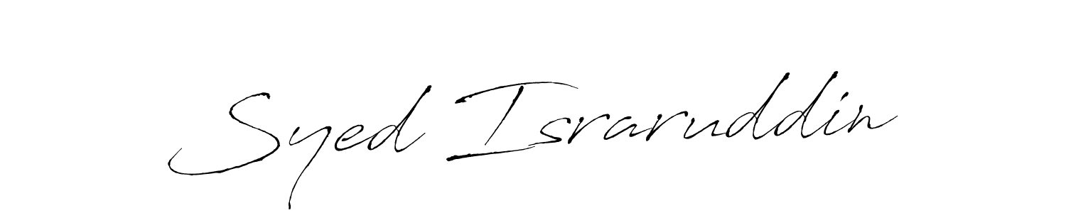 How to make Syed Israruddin name signature. Use Antro_Vectra style for creating short signs online. This is the latest handwritten sign. Syed Israruddin signature style 6 images and pictures png