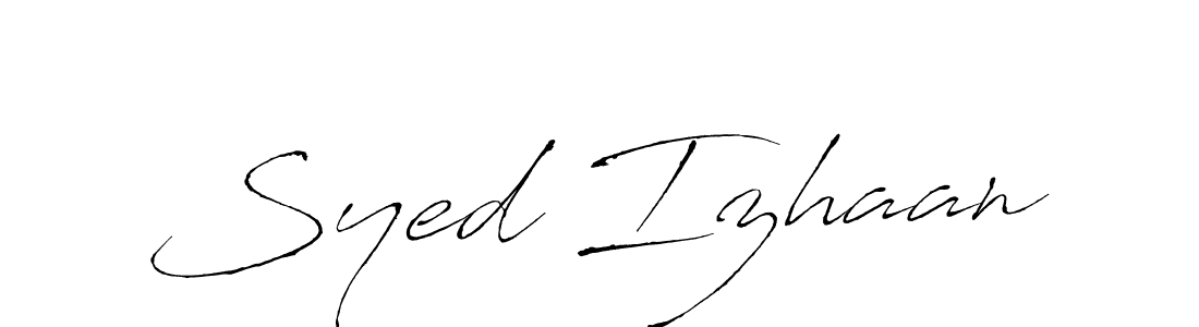 The best way (Antro_Vectra) to make a short signature is to pick only two or three words in your name. The name Syed Izhaan include a total of six letters. For converting this name. Syed Izhaan signature style 6 images and pictures png