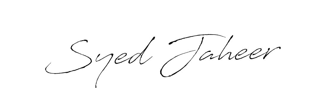 How to make Syed Jaheer name signature. Use Antro_Vectra style for creating short signs online. This is the latest handwritten sign. Syed Jaheer signature style 6 images and pictures png