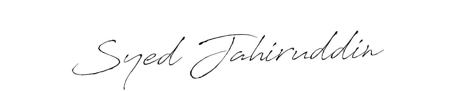 Make a beautiful signature design for name Syed Jahiruddin. With this signature (Antro_Vectra) style, you can create a handwritten signature for free. Syed Jahiruddin signature style 6 images and pictures png