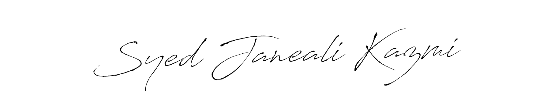 Also we have Syed Janeali Kazmi name is the best signature style. Create professional handwritten signature collection using Antro_Vectra autograph style. Syed Janeali Kazmi signature style 6 images and pictures png