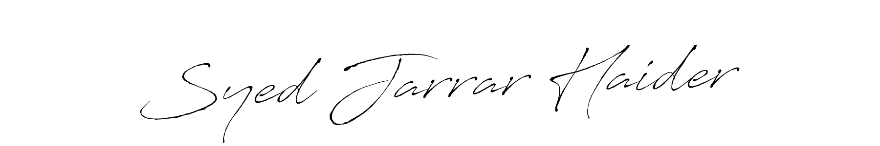 Design your own signature with our free online signature maker. With this signature software, you can create a handwritten (Antro_Vectra) signature for name Syed Jarrar Haider. Syed Jarrar Haider signature style 6 images and pictures png