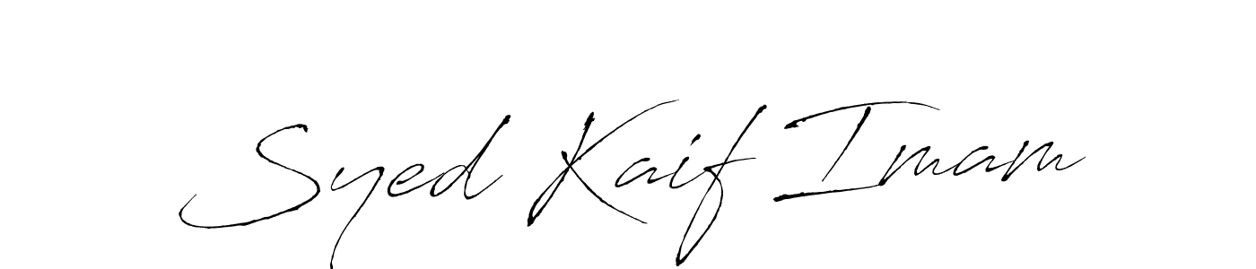 Create a beautiful signature design for name Syed Kaif Imam. With this signature (Antro_Vectra) fonts, you can make a handwritten signature for free. Syed Kaif Imam signature style 6 images and pictures png