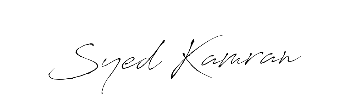 Similarly Antro_Vectra is the best handwritten signature design. Signature creator online .You can use it as an online autograph creator for name Syed Kamran. Syed Kamran signature style 6 images and pictures png