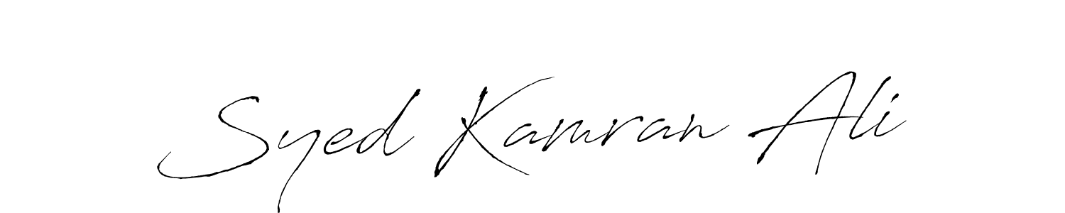 Syed Kamran Ali stylish signature style. Best Handwritten Sign (Antro_Vectra) for my name. Handwritten Signature Collection Ideas for my name Syed Kamran Ali. Syed Kamran Ali signature style 6 images and pictures png