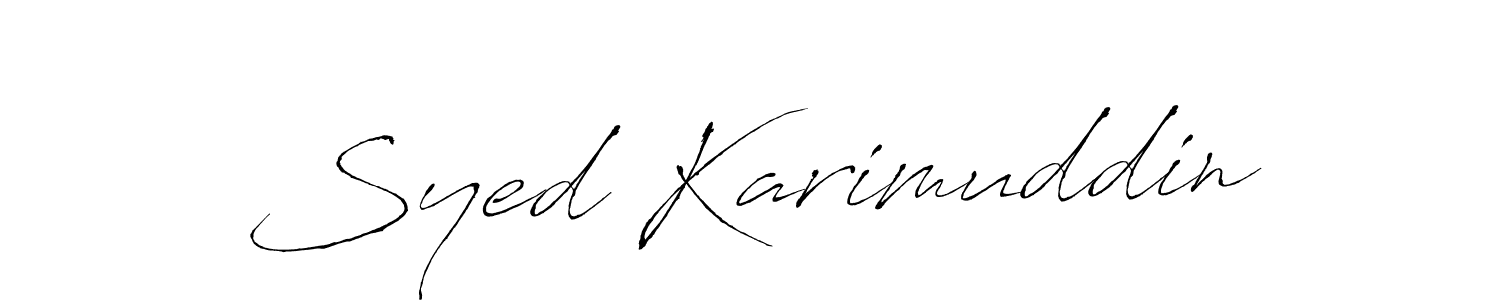 Antro_Vectra is a professional signature style that is perfect for those who want to add a touch of class to their signature. It is also a great choice for those who want to make their signature more unique. Get Syed Karimuddin name to fancy signature for free. Syed Karimuddin signature style 6 images and pictures png