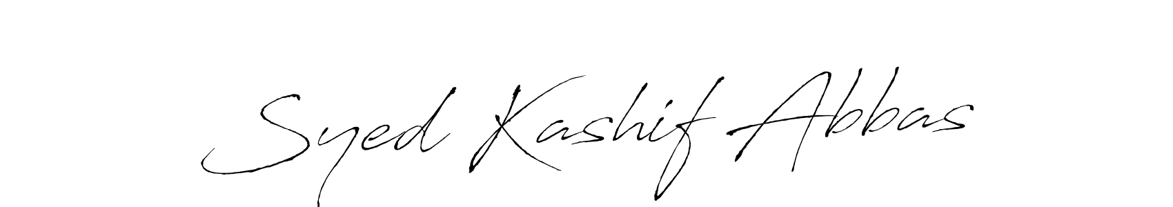 How to make Syed Kashif Abbas name signature. Use Antro_Vectra style for creating short signs online. This is the latest handwritten sign. Syed Kashif Abbas signature style 6 images and pictures png