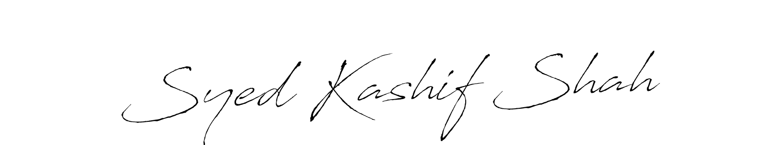 Make a beautiful signature design for name Syed Kashif Shah. With this signature (Antro_Vectra) style, you can create a handwritten signature for free. Syed Kashif Shah signature style 6 images and pictures png