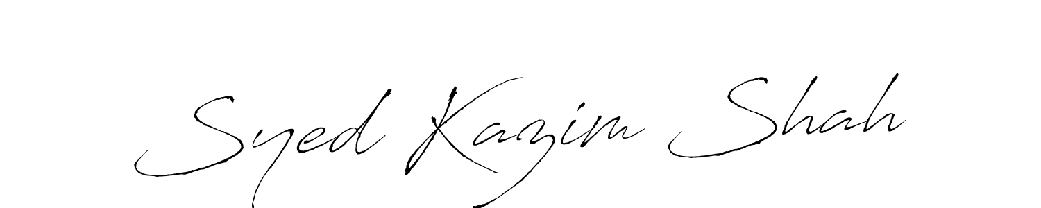 How to make Syed Kazim Shah signature? Antro_Vectra is a professional autograph style. Create handwritten signature for Syed Kazim Shah name. Syed Kazim Shah signature style 6 images and pictures png