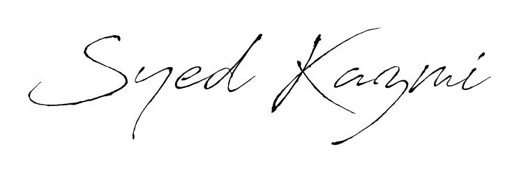 Discover the perfect balance of readability and style for Syed Kazmi with Antro_Vectra font. Create your dream signature today. Syed Kazmi signature style 6 images and pictures png