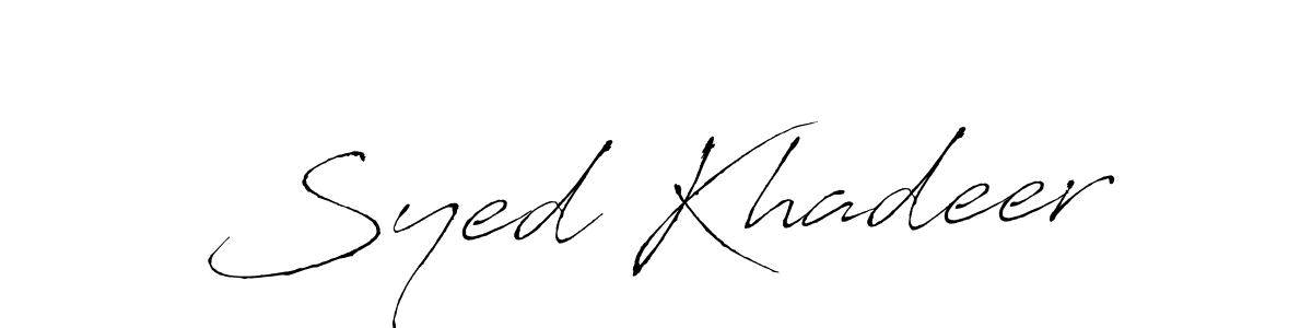 It looks lik you need a new signature style for name Syed Khadeer. Design unique handwritten (Antro_Vectra) signature with our free signature maker in just a few clicks. Syed Khadeer signature style 6 images and pictures png