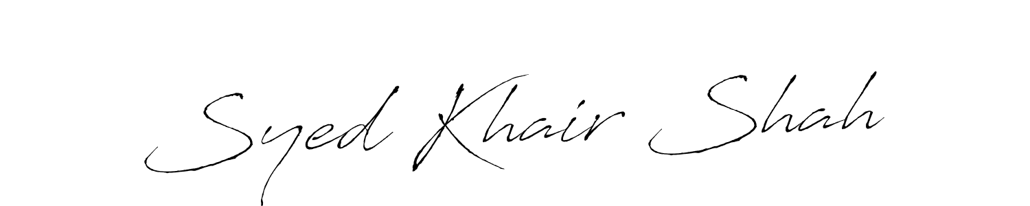 How to make Syed Khair Shah signature? Antro_Vectra is a professional autograph style. Create handwritten signature for Syed Khair Shah name. Syed Khair Shah signature style 6 images and pictures png