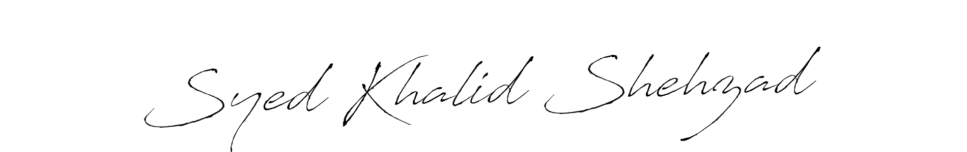 Design your own signature with our free online signature maker. With this signature software, you can create a handwritten (Antro_Vectra) signature for name Syed Khalid Shehzad. Syed Khalid Shehzad signature style 6 images and pictures png